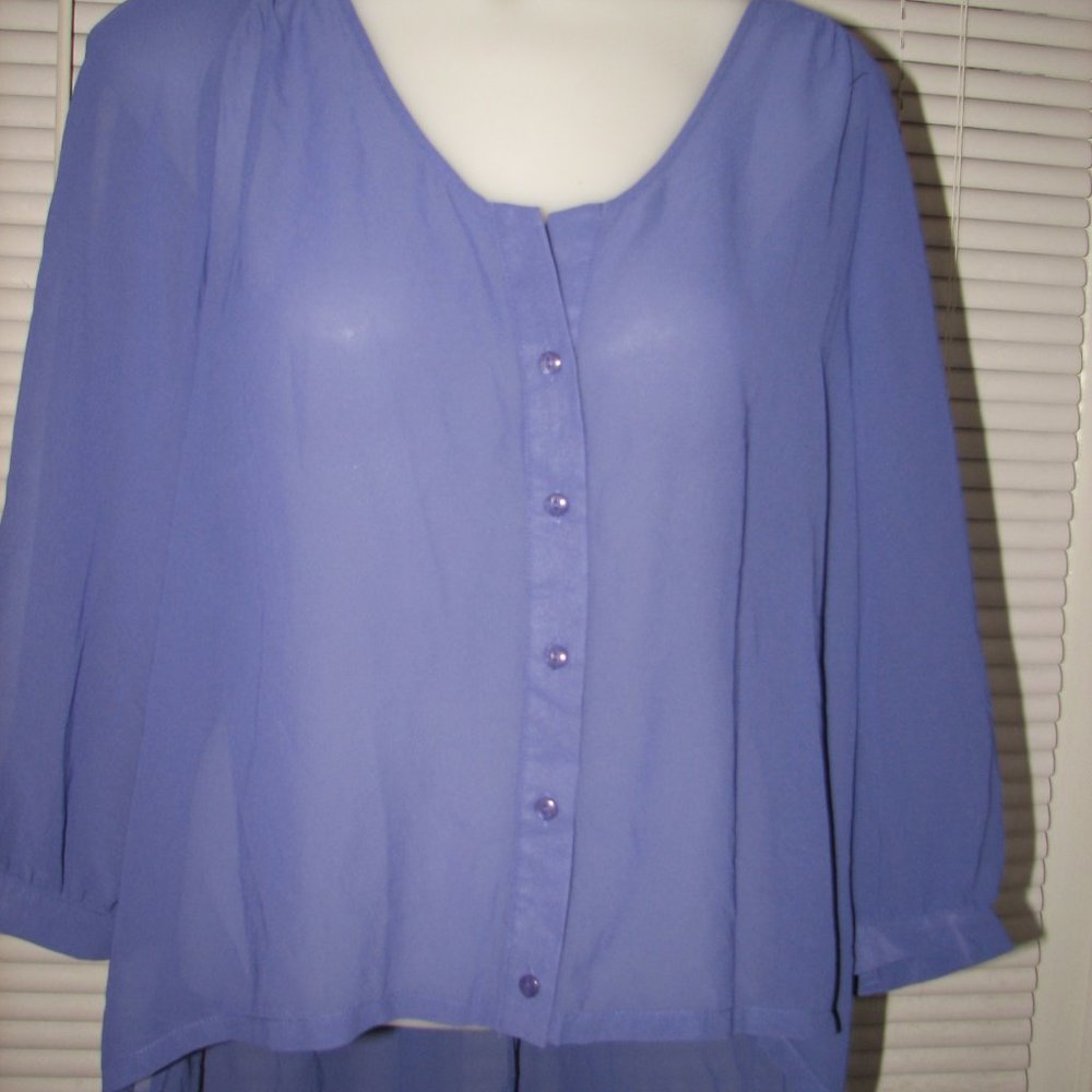 Urban outfitters sparkle & fade women's new with tags sheer purple back out top